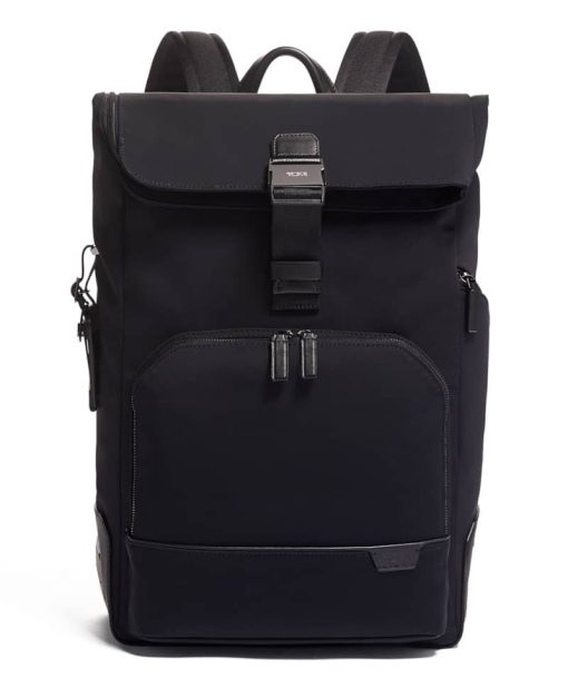 TUMI Harrison Black Osborn Roll Top Backpack