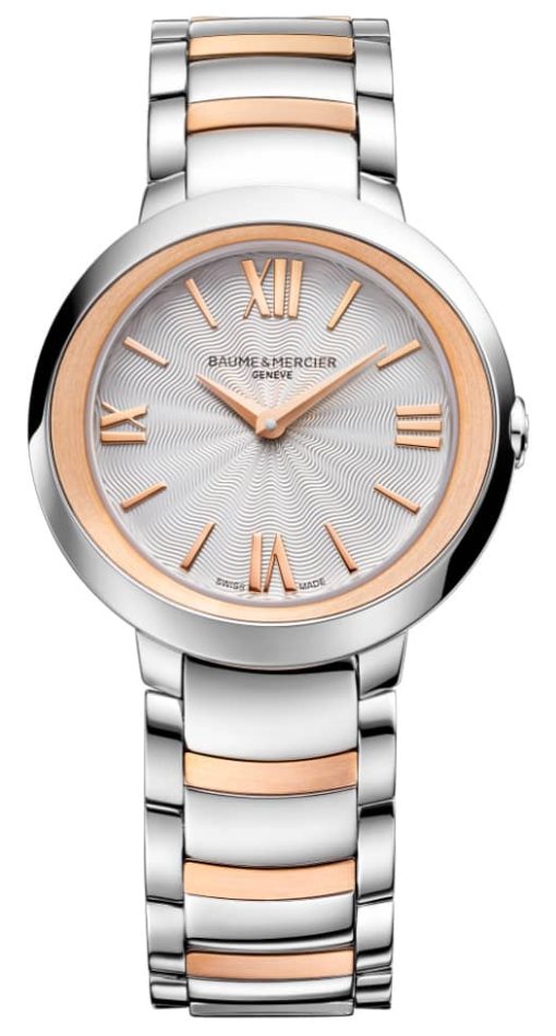 Baume & Mercier Promesse Silver Dial Two-Tone Silver & Pink Bracelet Watch, 30mm