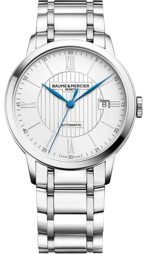 Baume & Mercier Classima Automatic Silver Opaline Dial & Bracelet, 40mm
