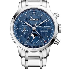 Baume & Mercier Classima Automatic Chronograph Blue Dial Stainless Steel Watch, 42mm