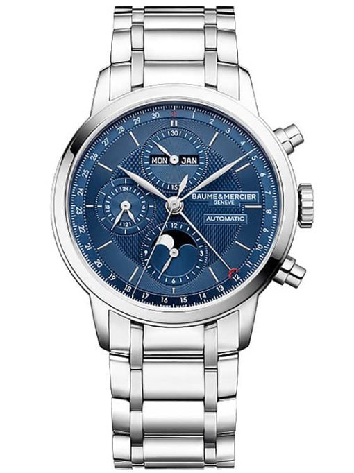 Baume & Mercier Classima Automatic Chronograph Blue Dial Stainless Steel Watch, 42mm