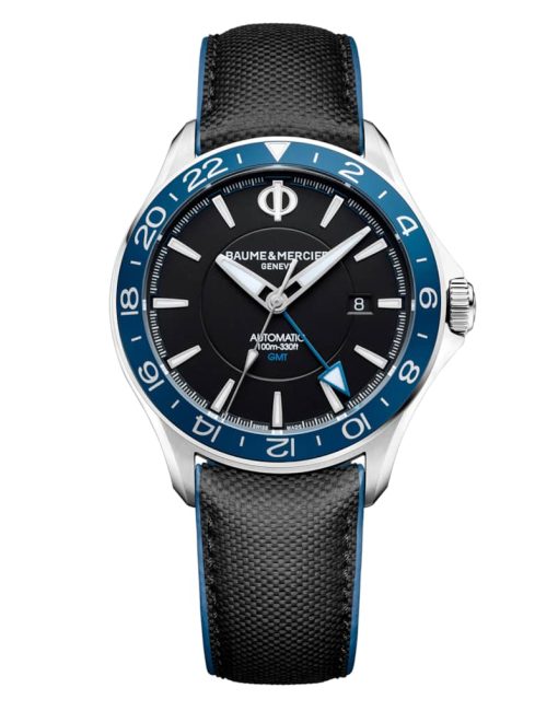 Baume & Mercier Clifton Club Automatic Black Opaline Dial & Leather Strap Watch, 42mm