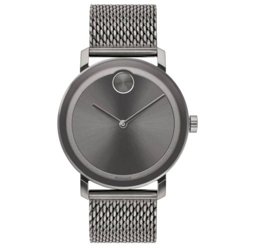 Movado BOLD Evolution Grey Dial & Ion-Plated SS Mesh Bracelet Watch, 40mm