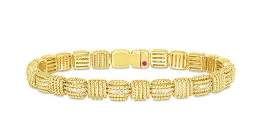 Roberto Coin 18K Yellow Gold Opera Diamond Flexible Bracelet