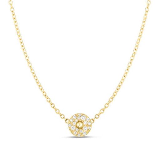 Roberto Coin 18K Gold And Diamond Pois Moi Luna Solitaire Pendant