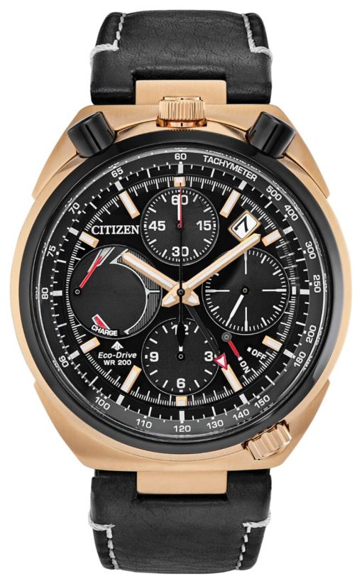 Citizen Eco-Drive Promaster Tsuno Chronograph Racer Rose Gold-Tone Mens Watch