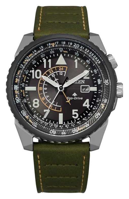 Citizen Eco-Drive Promaster Nighthawk 42mm Two-Tone & Olive Green Strap Mens Watch