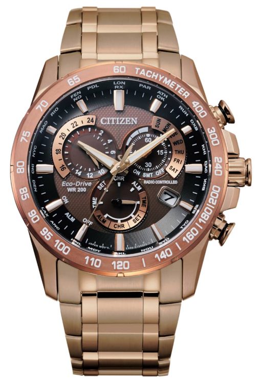 Citizen 42mm PCAT Rose Gold-Tone Mens Watch