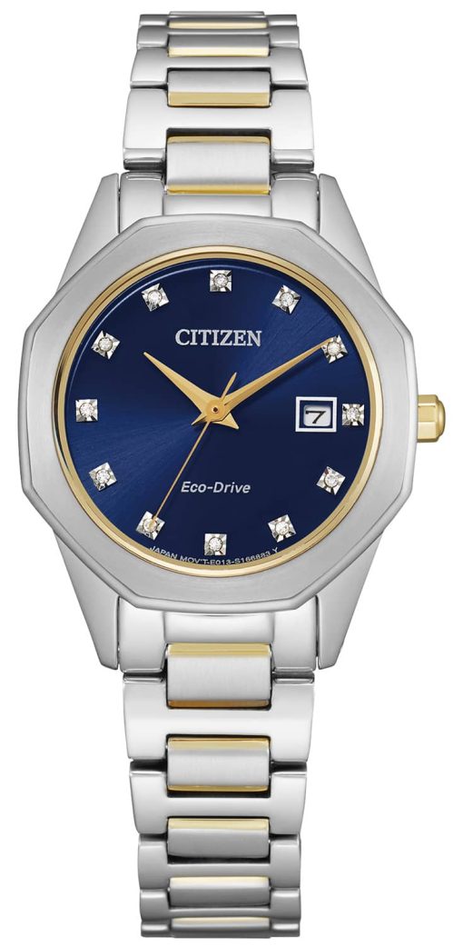 Citizen Corso Two-Tone Stainless Steel Watch, Blue Dial, 28mm