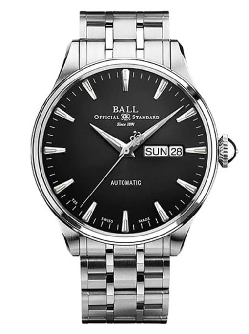 Ball Trainmaster Eternity Auto Black Dial Stainless Steel Watch, 39.5mm