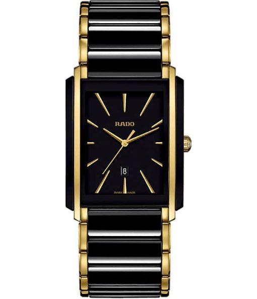 Rado Integral Quartz Black Dial Two-Tone Ceramic Watch, 31mm