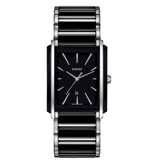 Rado Integral Quartz Black Dial Two-Tone Ceramic Watch, 31mm