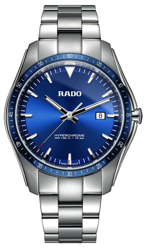 Rado HyperChrome Quartz Blue Dial Stainless Steel Watch, 45mm