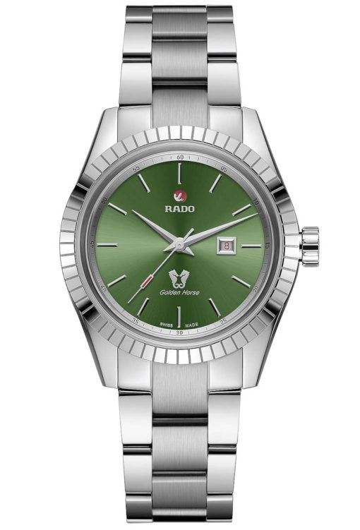 Rado Golden Horse Automatic Green Dial Stainless Steel Watch, 35mm