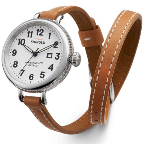 Shinola The Birdy Stainless Steel And Tan Leather Watch, 34mm - Image 2