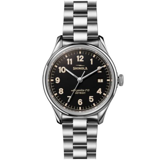 Shinola The Vinton Black Dial Watch, 38mm