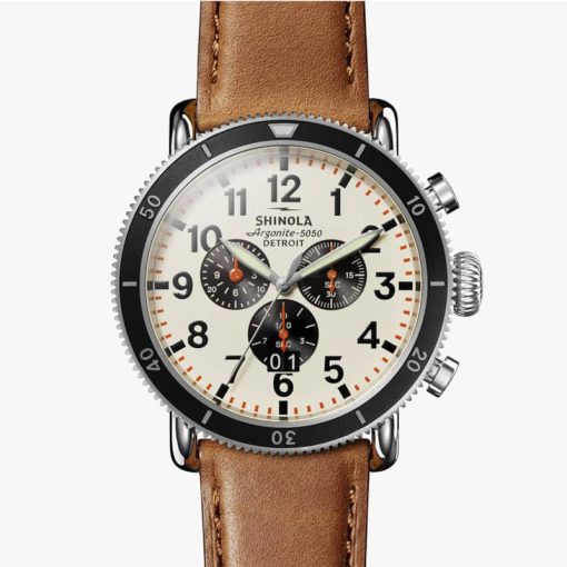 Shinola The Runwell Sport Chrono 48mm Cream Dial Mens Watch