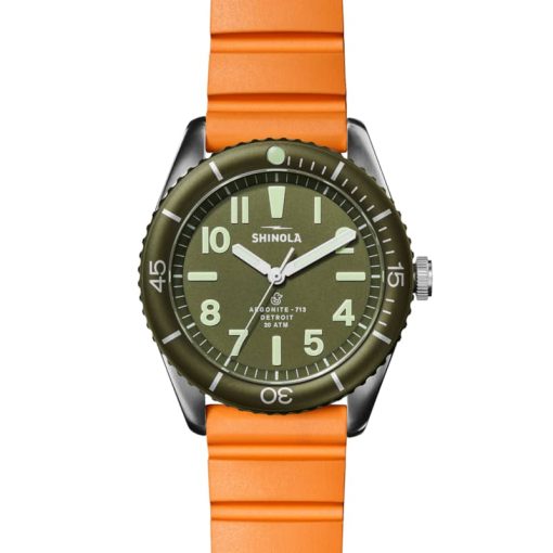 Shinola The Duck 42mm OD Green Watch