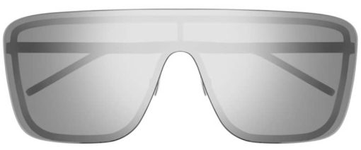 Saint Laurent SL 364 MASK Mask Sunglasses, Silver Lenses, 99mm - Image 2