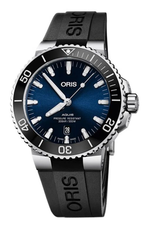 Oris Aquis Date Automatic Blue Dial Mens Watch