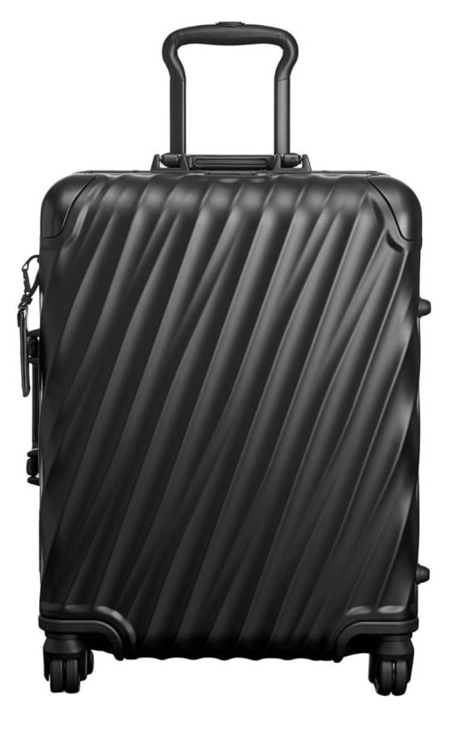 TUMI 19 Degree Aluminum Matte Black Continental Carry-On