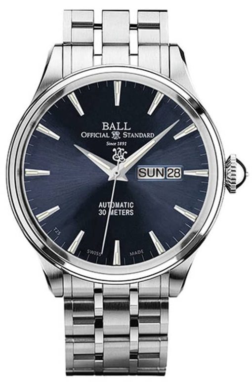 Ball Trainmaster Eternity Automatic Blue Dial Stainless Steel Watch, 39.5mm