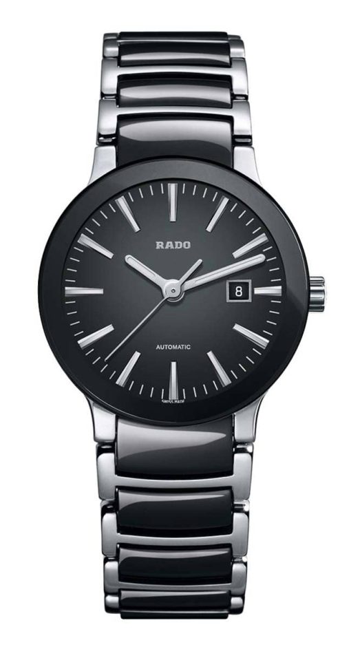 Rado Centrix Automatic Black Dial Stainless Steel Watch, 28mm
