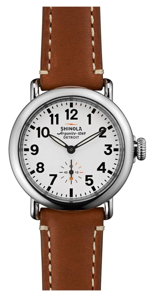 Shinola The Runwell Tan Leather Strap Watch, 36mm