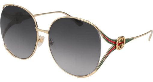 Gucci GG0225S Oversized Sunglasses, Gray Gradient Lenses, 63mm