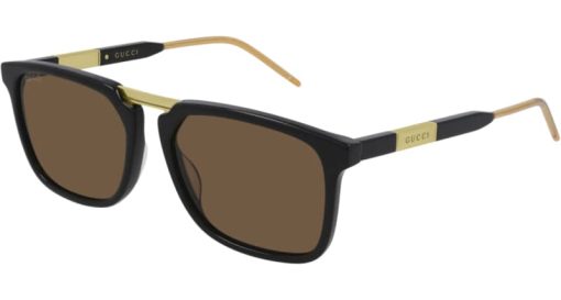 Gucci GG0842S Rectangle Sunglasses, Brown Lenses, 56mm