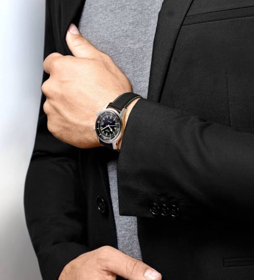 Longines Legend Diver Stainless Steel Case And Black Dial Mens Watch - Image 5