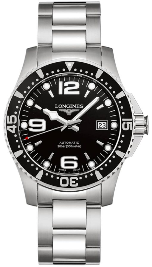 Longines HydroConquest Sunray Black Dial Stainless Steel Watch, 41mm