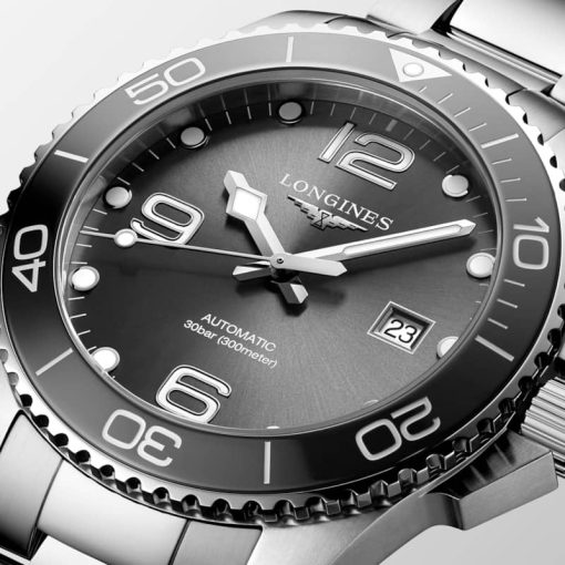 Longines HydroConquest Automatic Stainless Steel Watch, Sunray Grey Dial, 43mm - Image 3