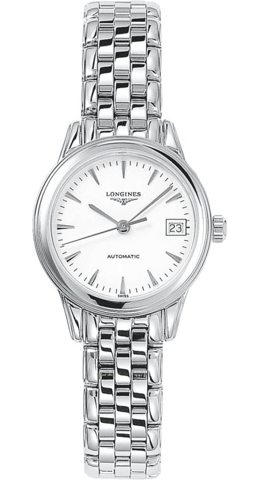 Longines Flagship Stainless Steel Bracelet Watch, White Matt Dial, 26mm