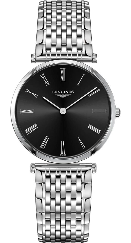 Longines La Grande Classique Stainless Steel Bracelet Watch, Sunray Black Dial, 33mm