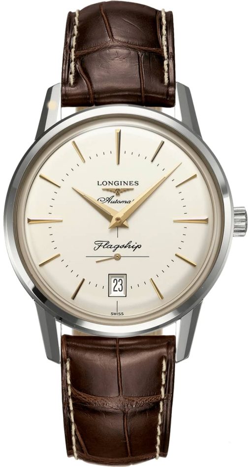 Longines Flagship Heritage Stainless Steel Case And Silver Dial Mens Watch