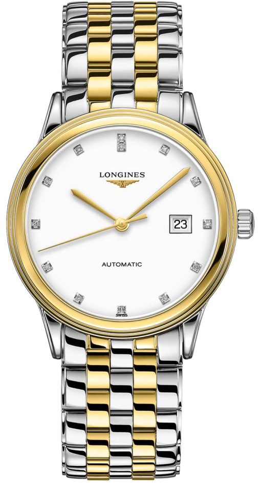 Longines Flagship Stainless Steel & Gold Case With White Dial Mens Watch