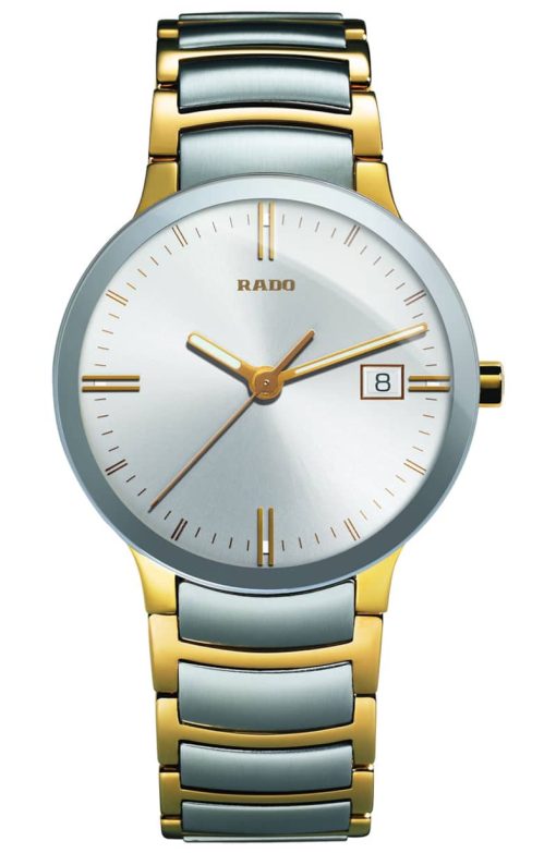 Rado Centrix Quartz White Dial Two-Tone Watch, 38mm