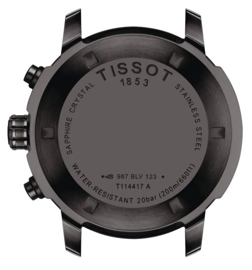 Tissot T-Sport PRC 200 Chronograph Black Stainless Steel Watch, 43mm - Image 3