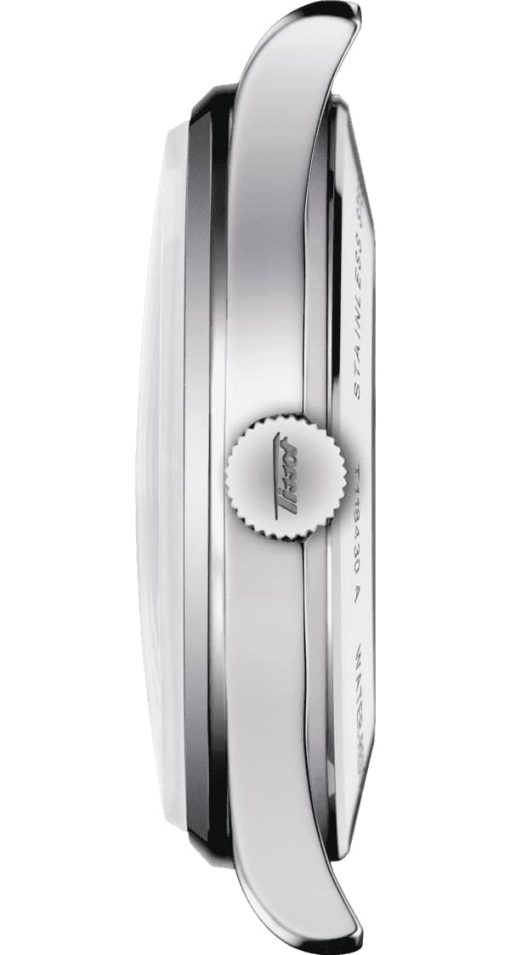 Tissot Heritage Visodate Powermatic 80 Champagne Dial Black Leather Watch, 42mm - Image 3