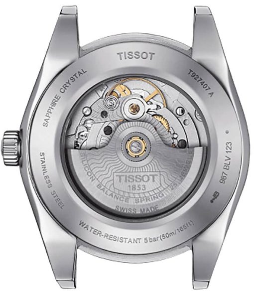 Tissot Gentleman Automatic Powermatic 80 Silicum Blue Dial & Strap Watch, 40mm - Image 3