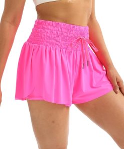Women's High Waist Drawstring Flowy Athletic Shorts