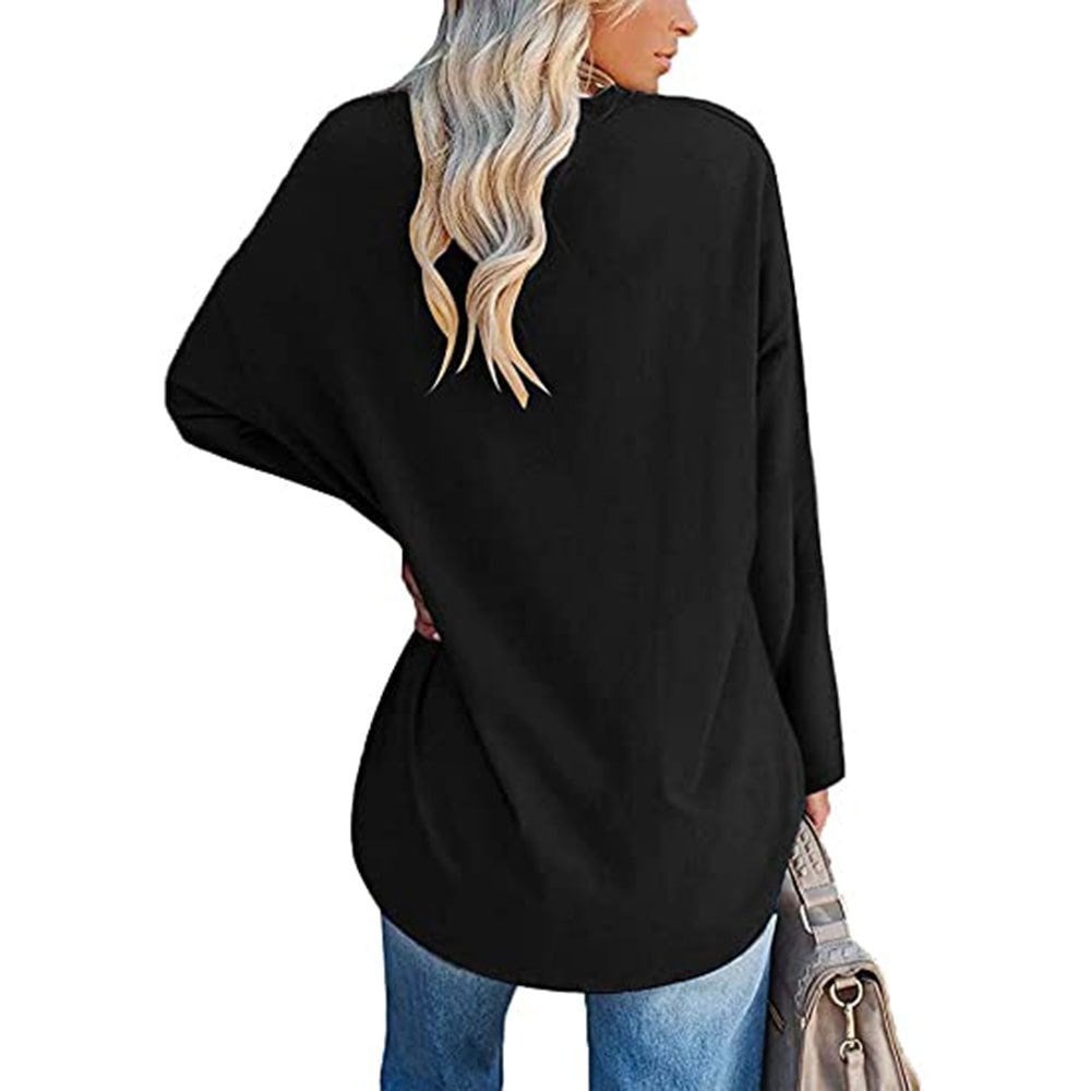 Women's Loose Long Sleeve Fashion V-neck Top - Image 27