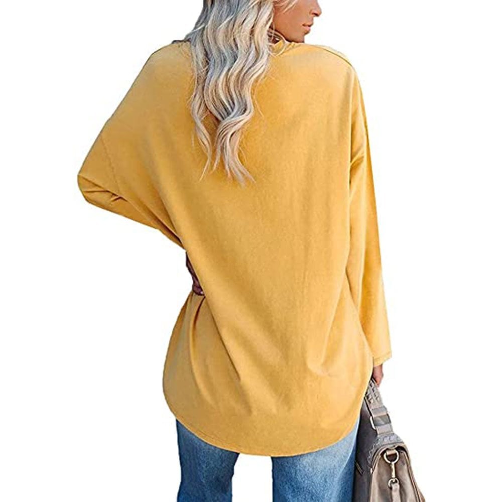 Women's Loose Long Sleeve Fashion V-neck Top - Image 18