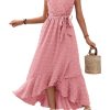 Women's Ruffle Cap Sleeve Swiss Dot Boho Maxi Dress (Buy 2 Free Shipping)
