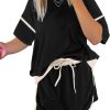Women's Short Sleeve Tops and Drawstring Skort Matching Sets (Buy 2 Free Shipping)