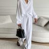 Autumn Simple V-Neck Casual Two-piece Set (Buy 2 Free Shipping)