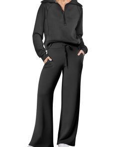 Women's Navy Collar Half Zip Suit (Buy 2 Free Shipping)