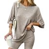 Women's Ribbed Summer Two Piece Lounge Set (Buy 2 Free Shipping)