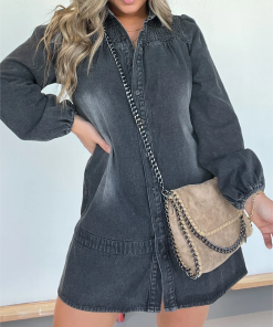 2024 New Washed Denim Shirt Dress (Buy 2 Free Shipping)